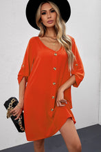 Load image into Gallery viewer, Buttoned V-Neck Dress
