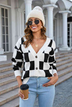 Load image into Gallery viewer, Button-Up V-Neck Dropped Shoulder Cardigan