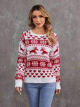 Load image into Gallery viewer, Christmas Theme Round Neck Sweater