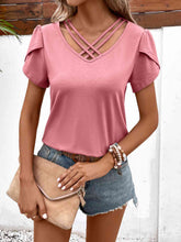 Load image into Gallery viewer, Strappy V-Neck Petal Sleeve Top
