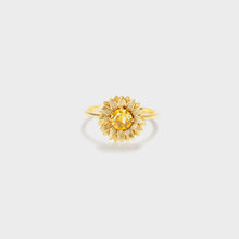 Load image into Gallery viewer, Sunflower Zircon 925 Sterling Silver Ring