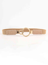 Load image into Gallery viewer, Double Ring Buckle Elastic PU Belt