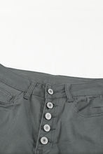 Load image into Gallery viewer, Button Fly Hem Detail Skinny Jeans