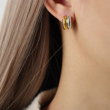 Load image into Gallery viewer, 18K Gold-Plated C-Hoop Earrings