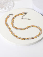 Load image into Gallery viewer, Tricolor Braided Snake Chain Necklace