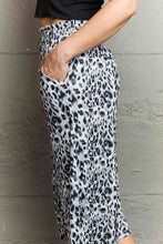 Load image into Gallery viewer, Ninexis Leopard High Waist Flowy Wide Leg Pants with Pockets
