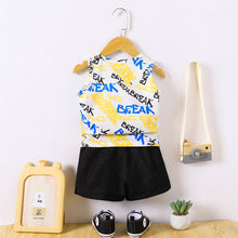 Load image into Gallery viewer, BREAK Printed Round Neck Tank and Shorts Set