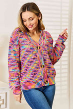 Load image into Gallery viewer, Woven Right V-Neck Long Sleeve Cardigan