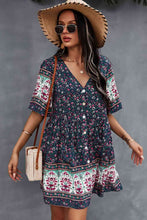 Load image into Gallery viewer, Bohemian V-Neck Half Sleeve Dress