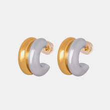 Load image into Gallery viewer, 18K Gold-Plated C-Hoop Earrings