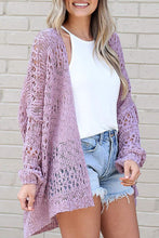 Load image into Gallery viewer, Openwork Open Front Long Sleeve Cardigan