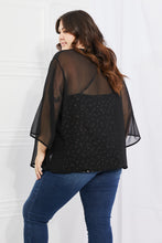 Load image into Gallery viewer, Melody Just Breathe Full Size Chiffon Kimono in Black
