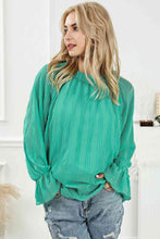 Load image into Gallery viewer, Round Neck Flounce Sleeve Blouse