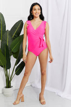 Load image into Gallery viewer, Marina West Swim Full Size Float On Ruffle Faux Wrap One-Piece in Pink