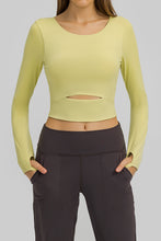 Load image into Gallery viewer, Cut Out Front Crop Yoga Tee