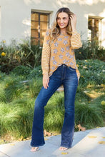 Load image into Gallery viewer, Celeste Design Full Size Leopard Star Striped Long Sleeve Top