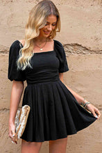 Load image into Gallery viewer, Square Neck Pleated Romper with Pockets