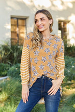 Load image into Gallery viewer, Celeste Design Full Size Leopard Star Striped Long Sleeve Top