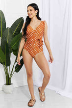Load image into Gallery viewer, Marina West Swim Full Size Float On Ruffle Faux Wrap One-Piece in Terracotta