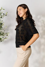 Load image into Gallery viewer, Double Take Ribbed Trim Round Neck Knit Top