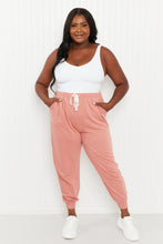 Load image into Gallery viewer, Zenana Full Size Drawstring Waist Joggers in Ash Rose