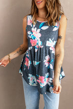 Load image into Gallery viewer, Floral Peplum Tank Top