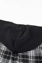 Load image into Gallery viewer, Plaid Drawstring Hooded Shirt Jacket