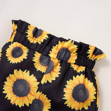 Load image into Gallery viewer, Girls Cropped Tank and Sunflower Print Shorts Set