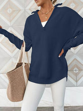 Load image into Gallery viewer, Half Zip Long Sleeve Knit Top