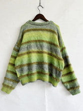 Load image into Gallery viewer, Striped Round Neck Long Sleeve Sweater