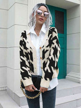 Load image into Gallery viewer, Houndstooth Button Down Cardigan