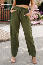 Load image into Gallery viewer, Drawstring Elastic Waist Pants with Pockets