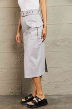 Load image into Gallery viewer, HYFVE Professional Poise Buckled Midi Skirt