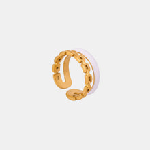 Load image into Gallery viewer, Enamel 18K Gold-Plated Open Ring