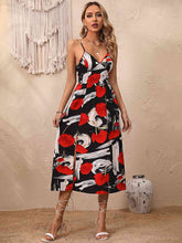 Load image into Gallery viewer, Floral Spaghetti Strap Slit Hem Dress