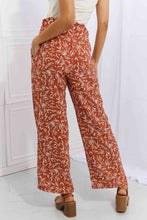 Load image into Gallery viewer, Heimish Right Angle Full Size Geometric Printed Pants in Red Orange