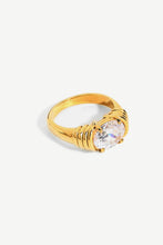 Load image into Gallery viewer, 18K Gold Plated Zircon Ring