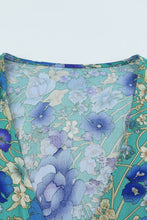 Load image into Gallery viewer, Floral Bell Sleeve Surplice Cropped Blouse