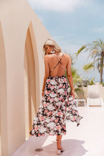 Load image into Gallery viewer, Floral Spaghetti Strap Split Hem Midi Dress