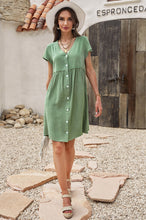 Load image into Gallery viewer, Buttoned Empire Waist Babydoll Dress