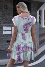 Load image into Gallery viewer, Tie-Dye Ruffle Hem Dress