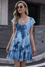 Load image into Gallery viewer, Tie-Dye Ruffle Hem Dress