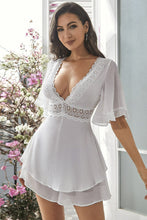 Load image into Gallery viewer, Lace Detail Tie-Back Romper