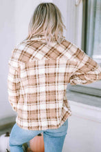 Load image into Gallery viewer, Plaid Collared Neck Jacket