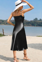Load image into Gallery viewer, Spaghetti Strap Satin Midi Dress