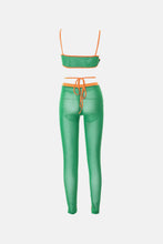 Load image into Gallery viewer, Contrast Bra and Tie Back Leggings Set