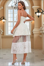 Load image into Gallery viewer, Spaghetti Strap Spliced Mesh Lace Dress