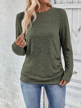 Load image into Gallery viewer, Round Neck Long Sleeve T-Shirt