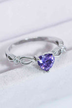 Load image into Gallery viewer, Crystal Heart 925 Sterling Silver Ring
