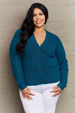Load image into Gallery viewer, Zenana Kiss Me Tonight Full Size Button Down Cardigan in Teal